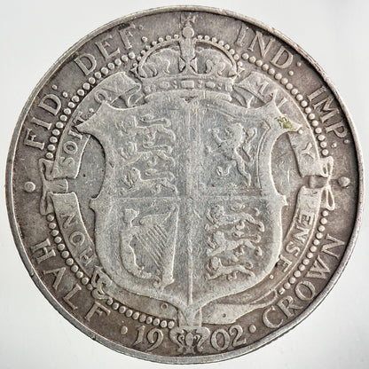 1902 Edward VII Half-Crown Silver Coin | Fine Collectable Grade