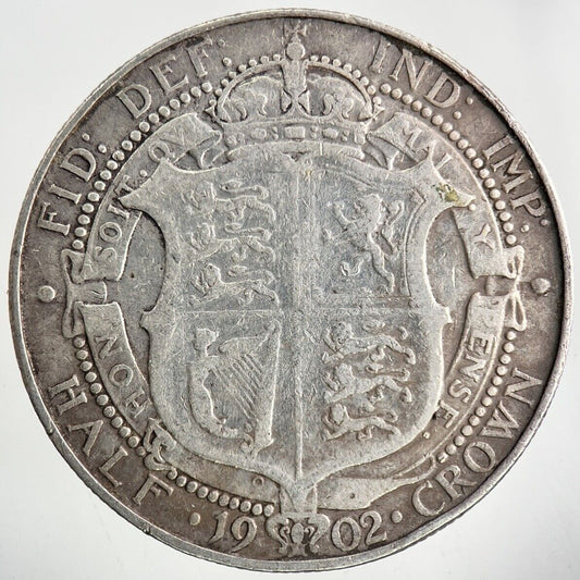 1902 Edward VII Half-Crown Silver Coin | Fine Collectable Grade