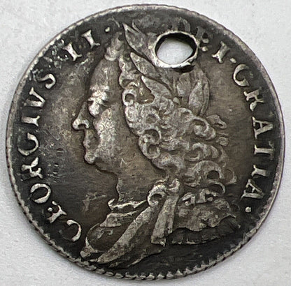 1757 George II Sixpence | British Silver Coin | Collectable Grade | a842