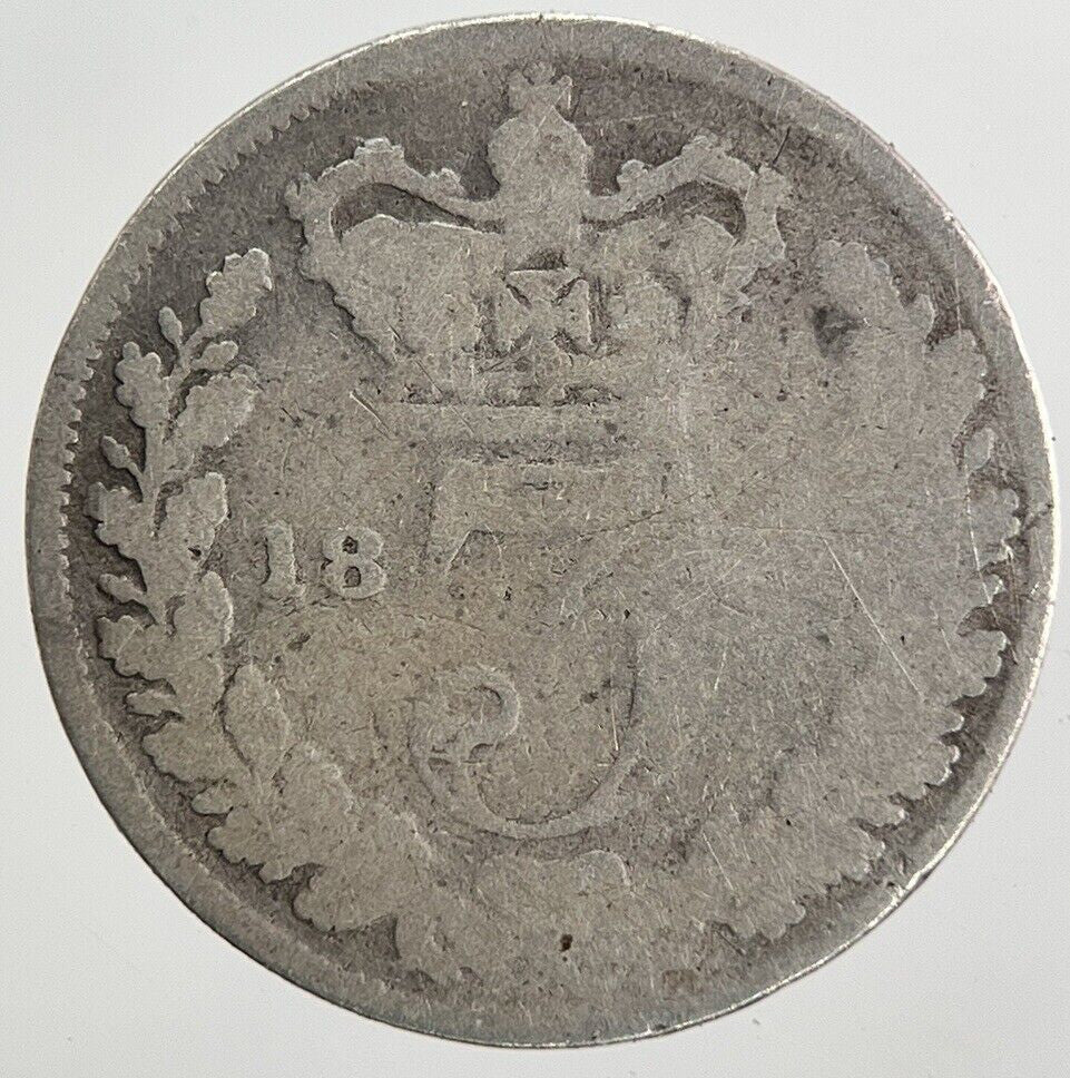 British Victoria Threepence Silver Coin | Fair Grade