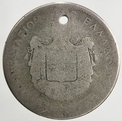 1883 Greece Greek 1 Drachma Silver Coin | Fair Grade