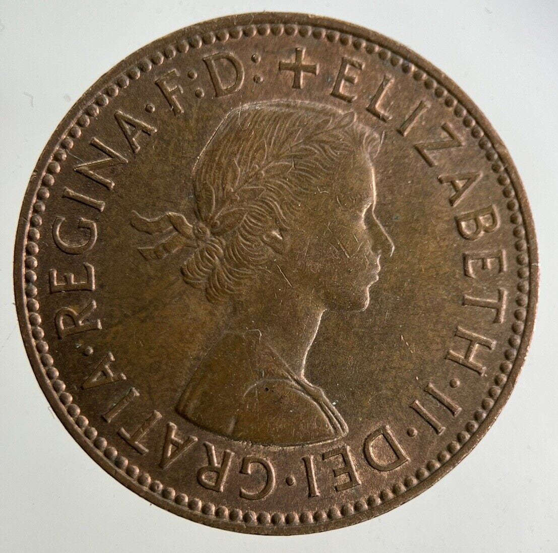1963 Elizabeth II 2nd Half - Penny Coin | Very Fine Grade