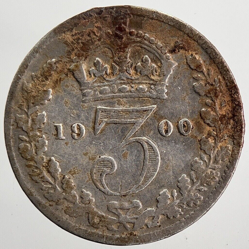 1900 Victoria Threepence Silver Coin | Fine Collectable Grade | a5863