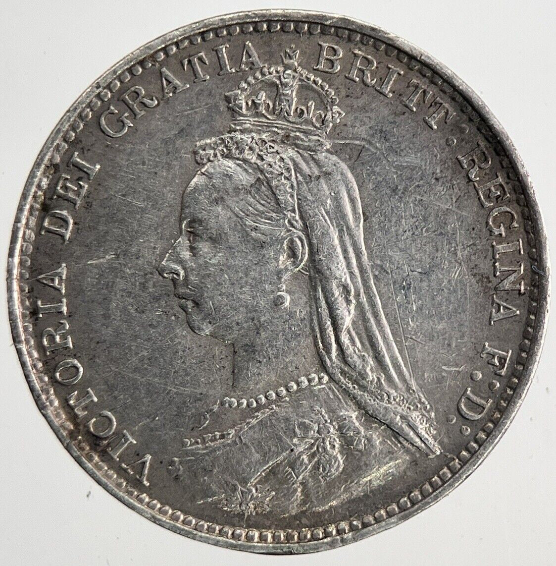 1887 Victoria Threepence Silver Coin | Very High Grade | a6801