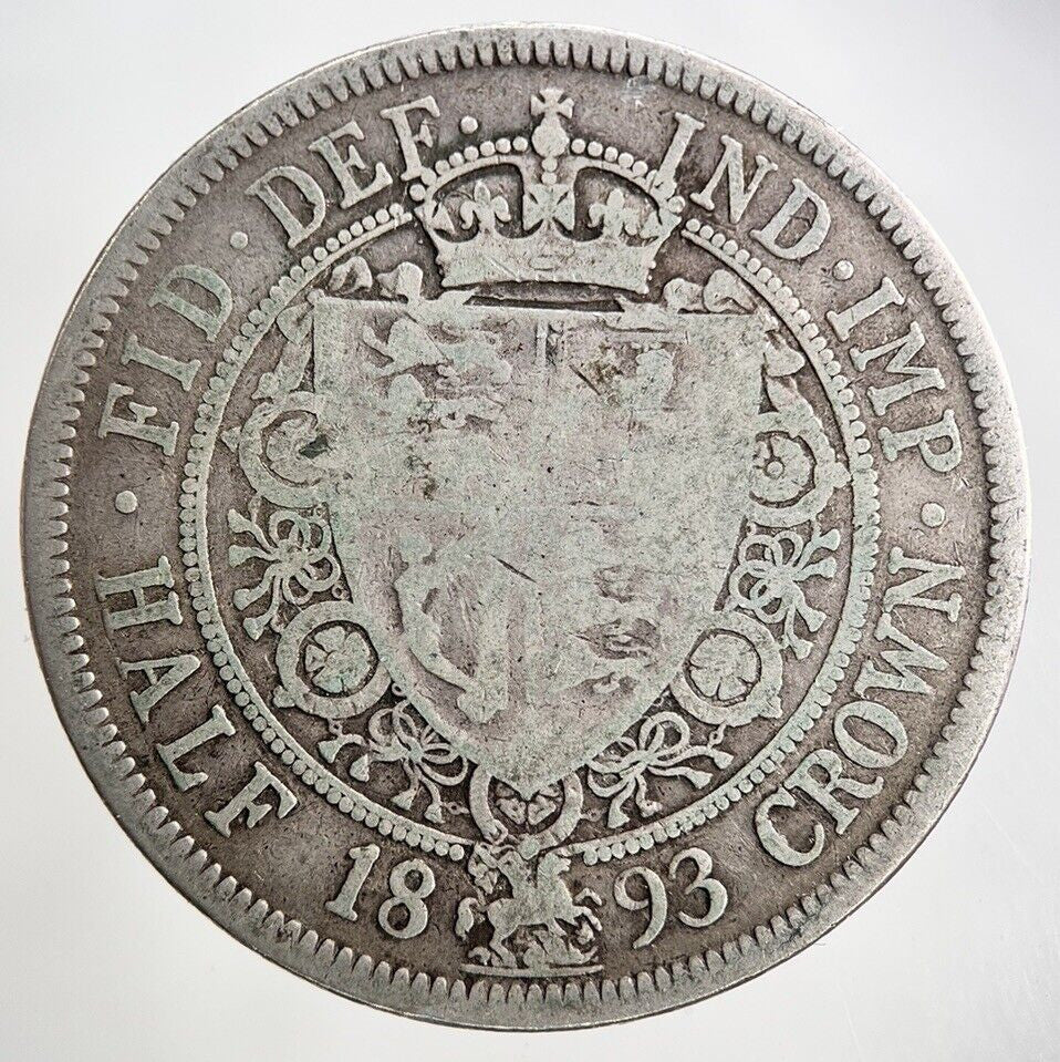 1893 Victoria Half - Crown Silver Coin | Collectable Grade