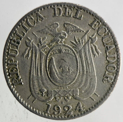 1924 Ecuador 5 Centavos Coin | Fine Collectable Grade