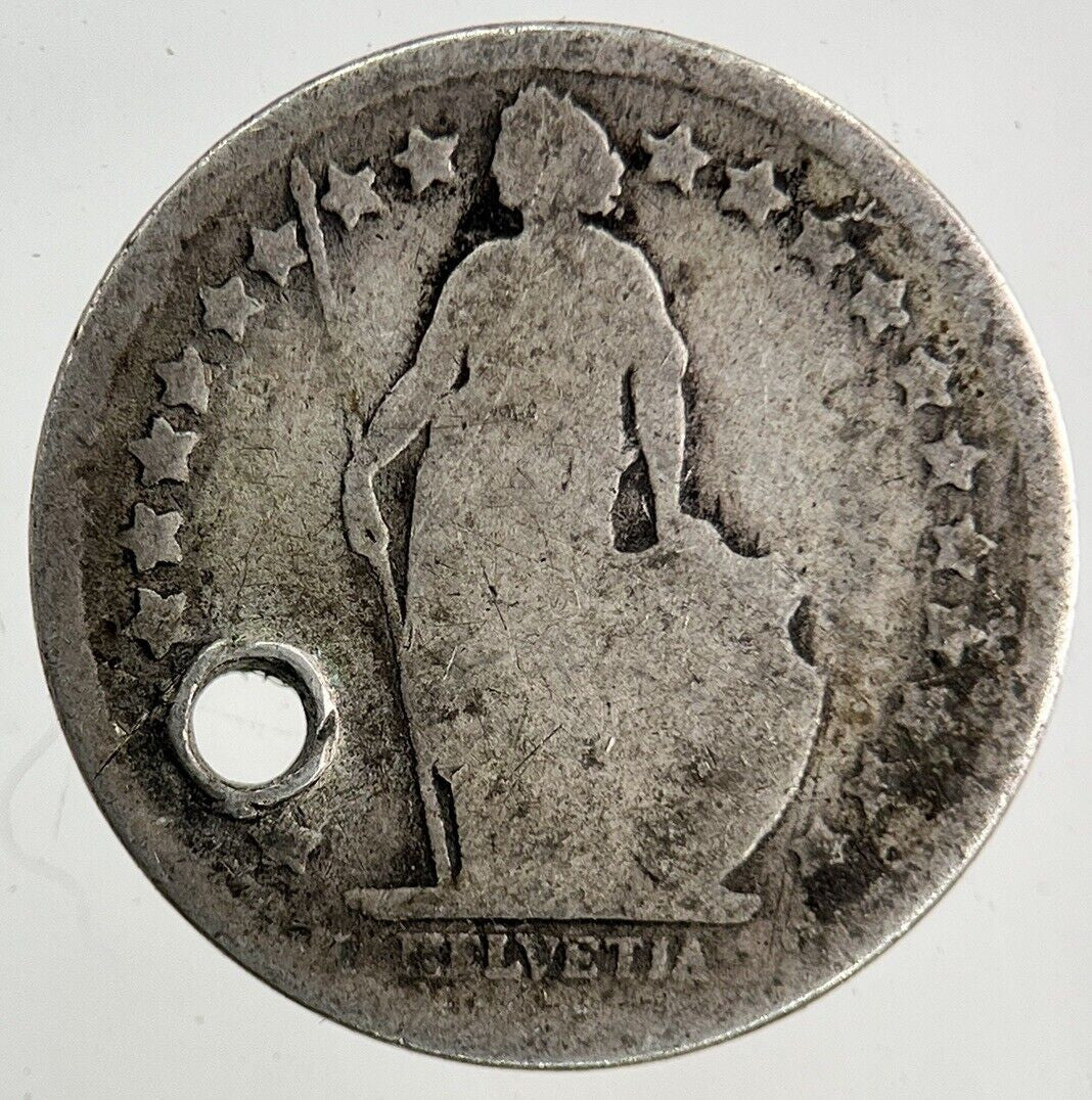 1881 Switzerland Swiss 1/2 Half Franc Silver Coin | Collectable Grade