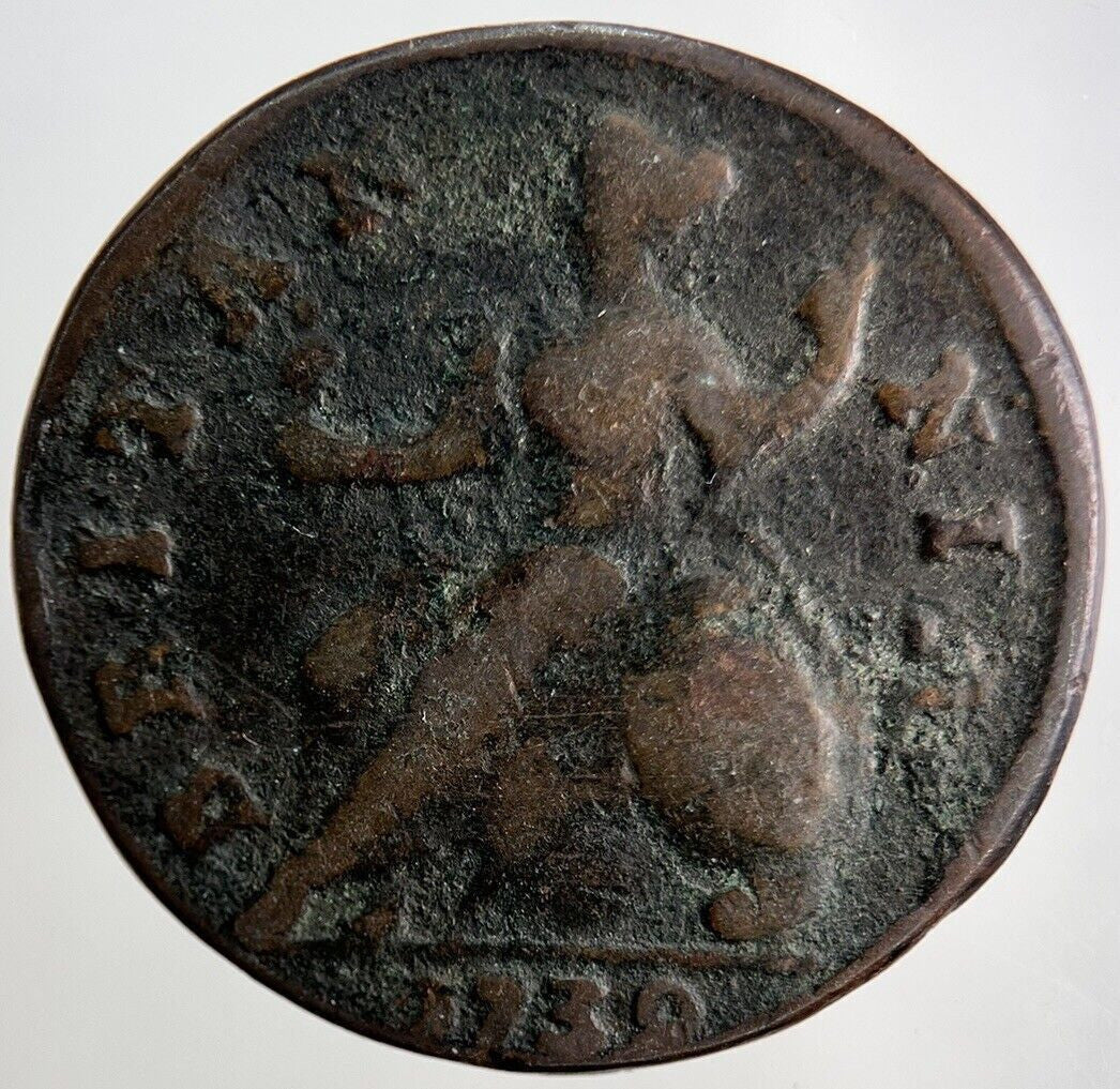 1739 George II 2nd Half-Penny Coin | Collectable Grade | a2961