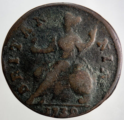 1739 George II 2nd Half-Penny Coin | Collectable Grade | a2961