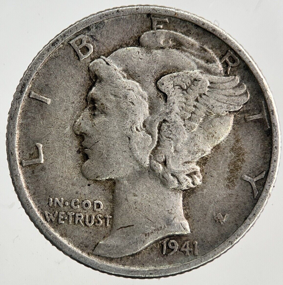 1941 US USA Mercury One Dime Silver Coin | Fine Collectable Grade