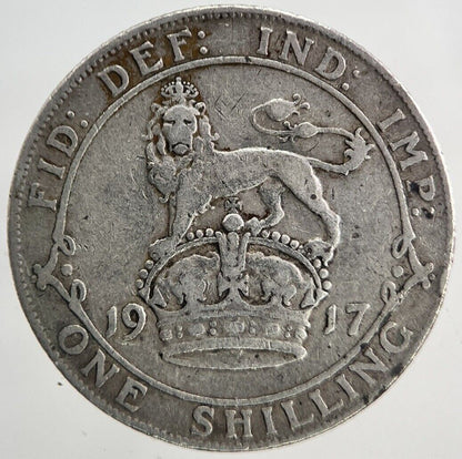 1917 George V Shilling Silver Coin | Collectable Grade