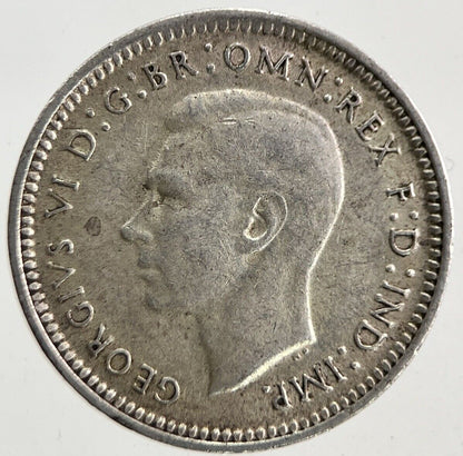 1944 - S Australia Threepence Silver Coin | Fine Collectable Grade