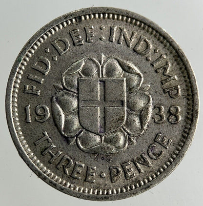 1938 George VI Threepence Silver Coin | Fine Collectable Grade