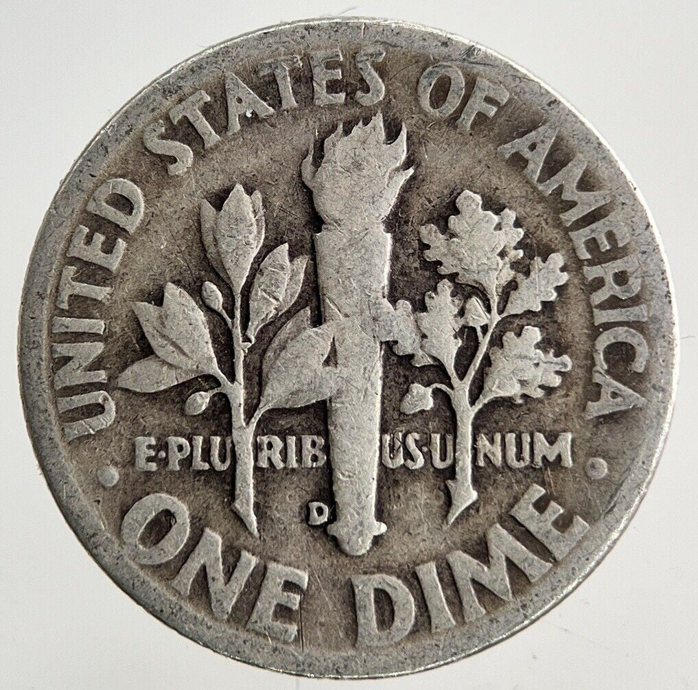 1951 - D US USA Roosevelt One Dime Silver Coin | Collectable Grade