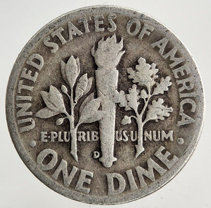 1951 - D US USA Roosevelt One Dime Silver Coin | Collectable Grade