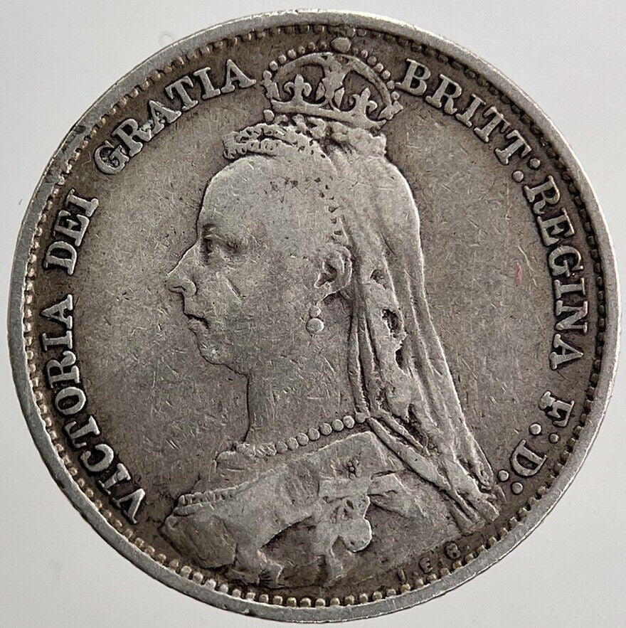 1892 Victoria Sixpence Silver Coin | Collectable Grade | a5007
