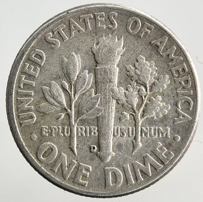 1962 - D US USA Roosevelt One Dime Silver Coin | Fine Collectable Grade