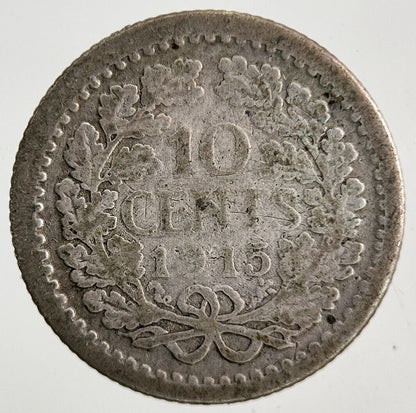 1915 Netherlands 10 Cents Silver Coin | Collectable Grade