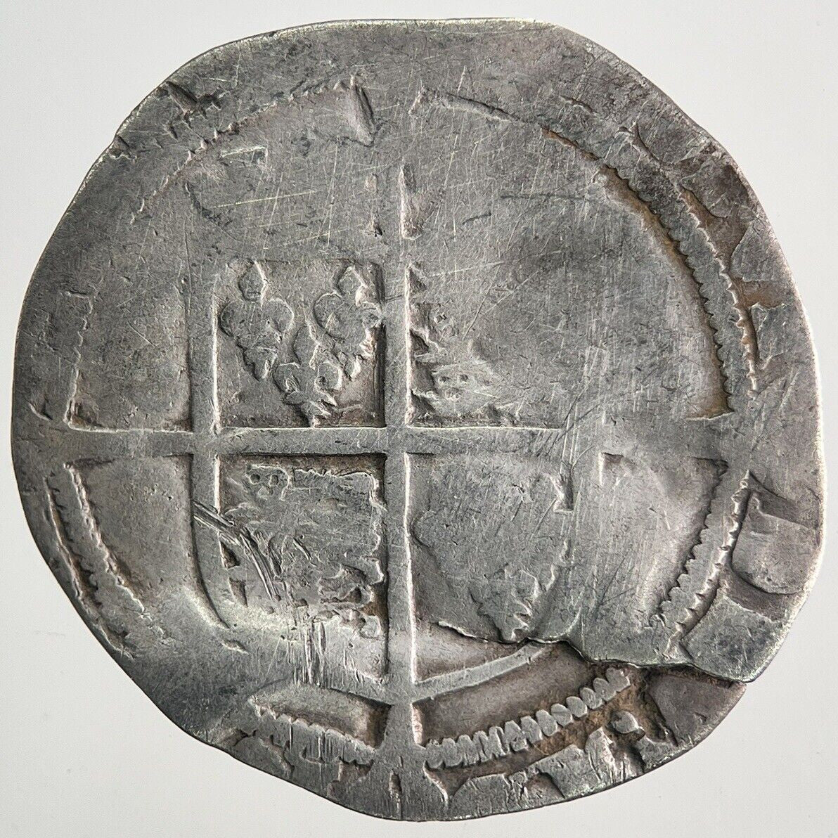 Elizabeth I 1st Sixpence British Silver Hammered Coin | a9957