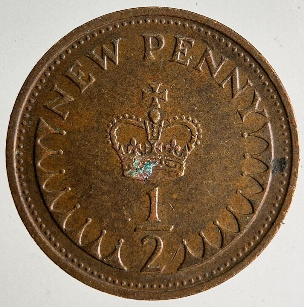 1971 Elizabeth II New 1/2 Half - Penny Coin | Very High Grade