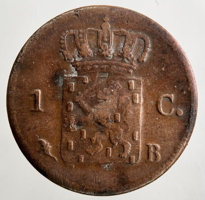 1826 Netherlands East Indies 1 Cent Coin | Fine Collectable Grade