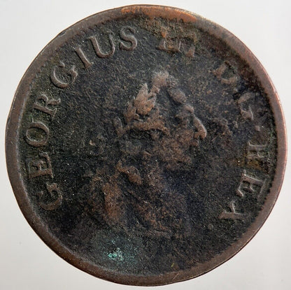 1806 George III Irish Hibernia Half - Penny Coin | Collectable Grade | a7241