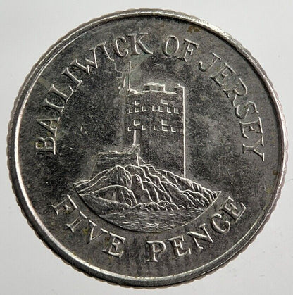 1991 Jersey 5p 5 Five - Pence Coin | Very High Grade | a4980