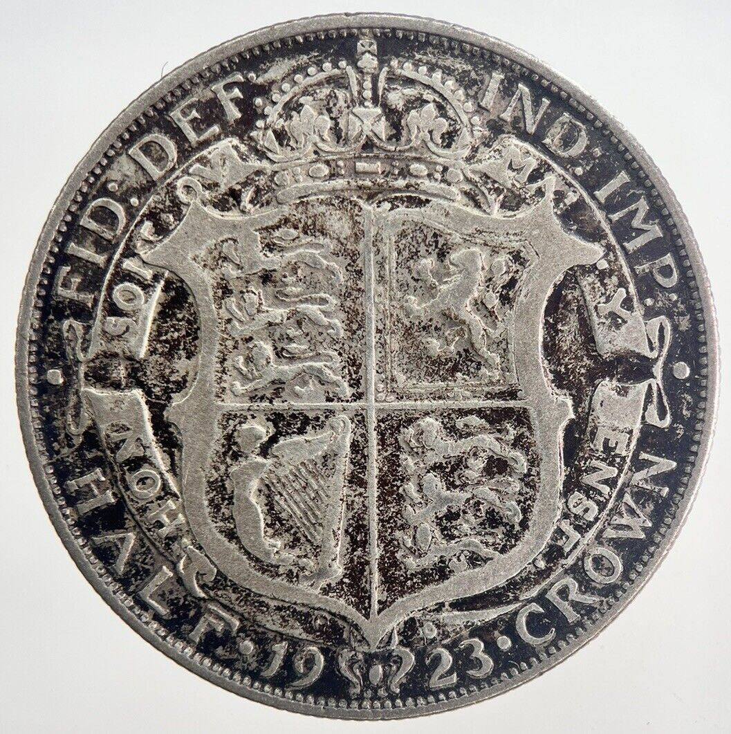 1923 George V Half - Crown Silver Coin | Fine Collectable Grade | a6335