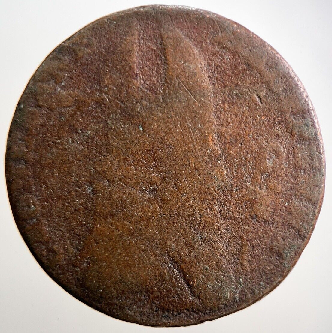 1789 Irish Miners Cronebane Half - Penny Token Coin | Worn Grade | a3686