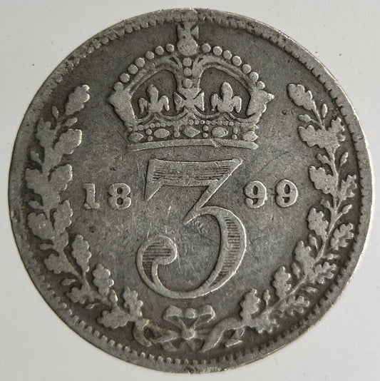 1899 Victoria Threepence Silver Coin | Collectable Grade