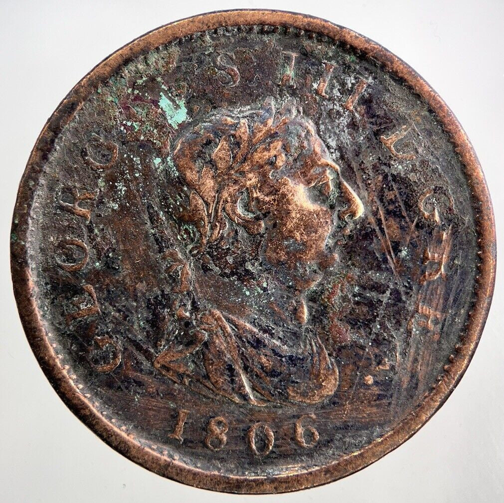 1806 George III 3rd One Penny Coin | Fine Collectable Grade