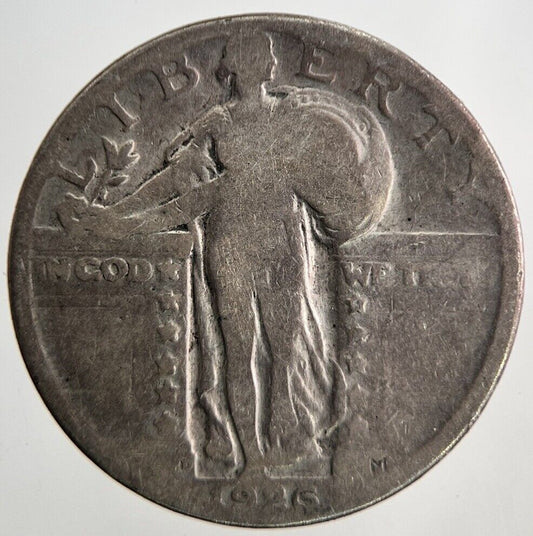 1926 - D US USA Standing Liberty Quarter Silver Coin | Collectable Grade