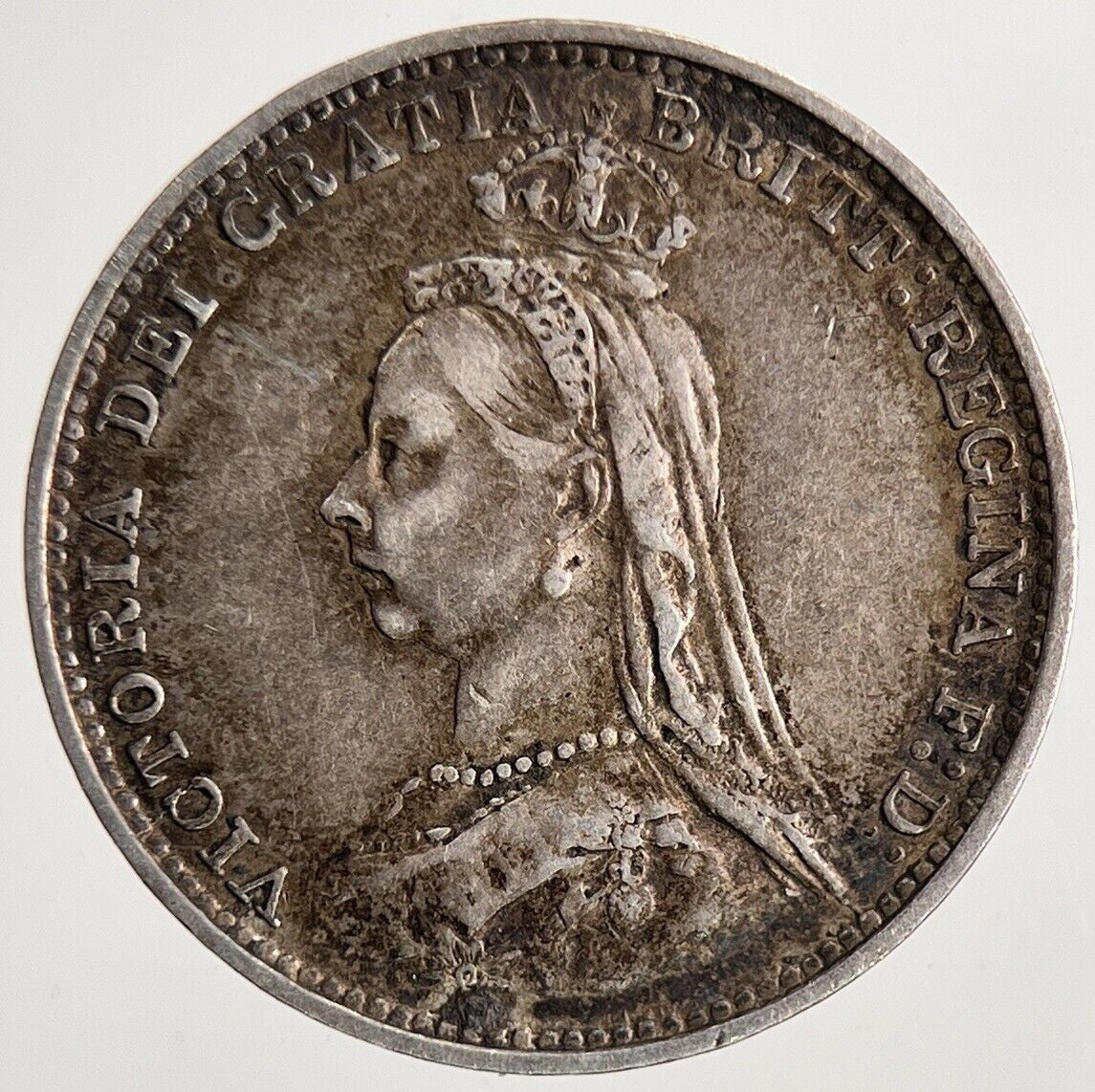 1887 Victoria Threepence Silver Coin | Very High Grade | a9033