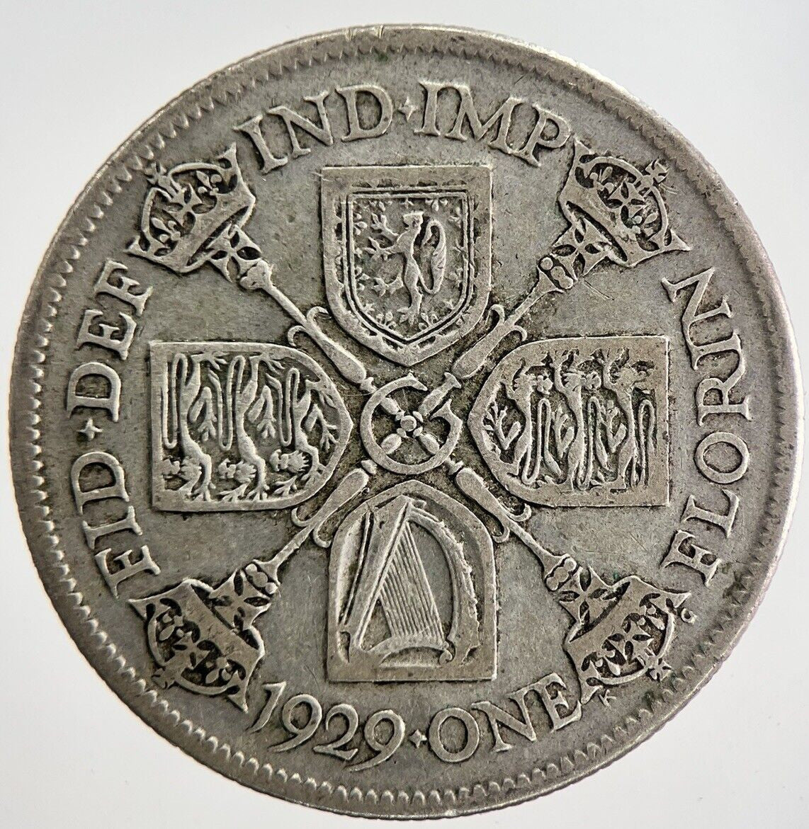 1929 George V Florin Silver Coin | Fine Collectable Grade