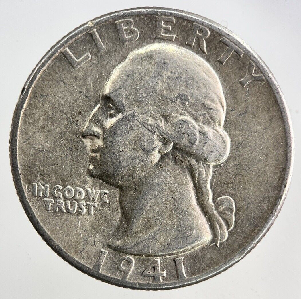 1941 US USA Quarter Dollar Silver Coin | Fine Collectable Grade