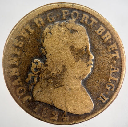 1824 Portugal 40 Reis Coin | Collectable Grade | a8209