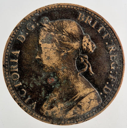 1860 Victoria Half - Penny Coin | Fine Collectable Grade