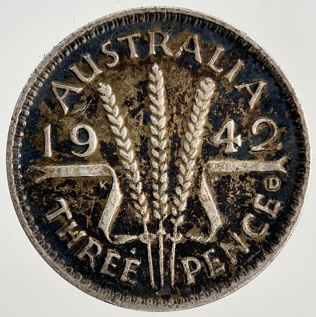 1942 - D Australia Threepence Silver Coin | Fine Collectable Grade