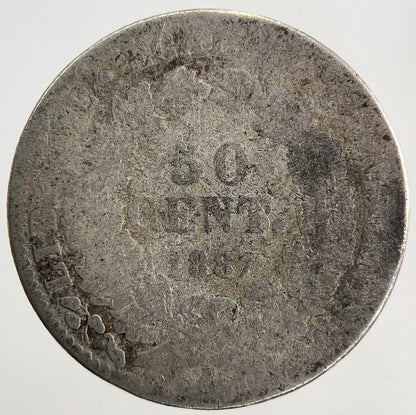 1887 France 50 Centimes Silver Coin | Fair Grade