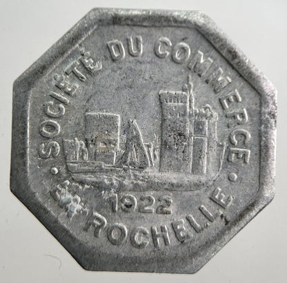 1922 French Rochelle 25 Cents Centimes Coin | Collectable Grade l a7327