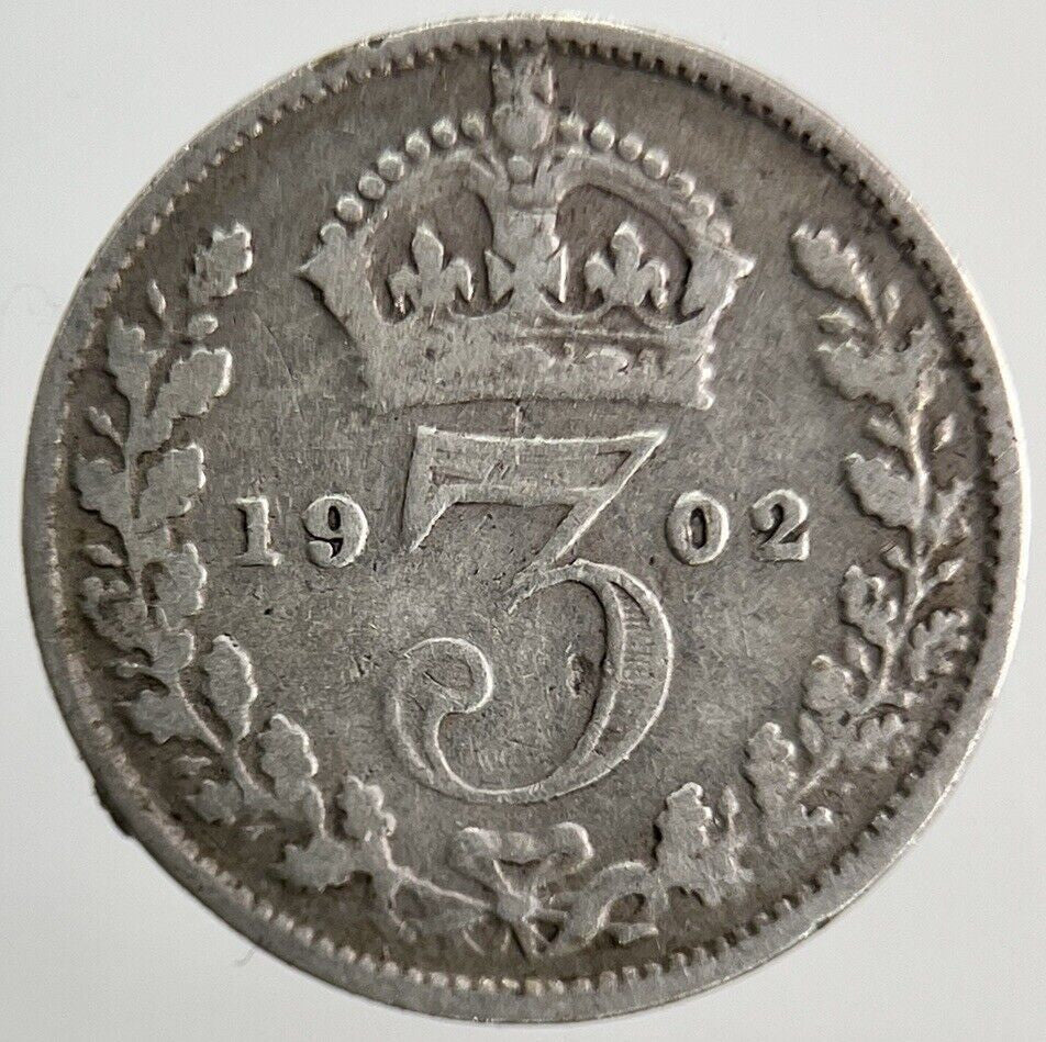 1902 Edward VII Threepence Silver Coin | Collectable Grade