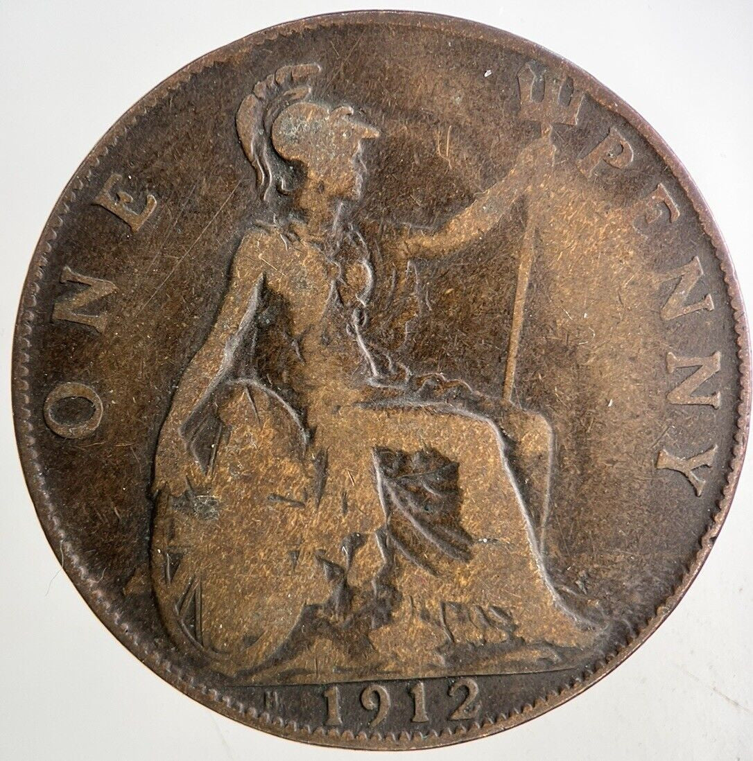 1912 - H George V One Penny Coin | Collectable Grade