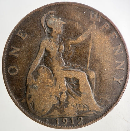 1912 - H George V One Penny Coin | Collectable Grade