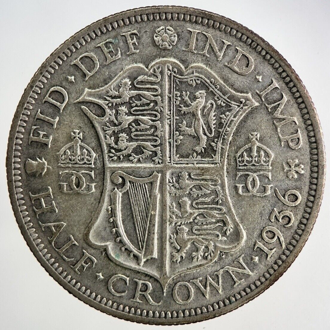 1936 George V Half - Crown Silver Coin | Fine Collectable Grade