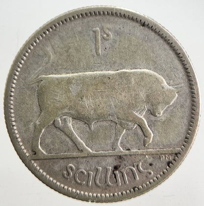 1928 Irish Shilling Bull Silver Coin | Collectable Grade | a4707