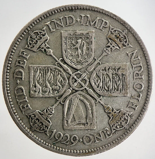 1929 George V Florin Silver Coin | Fine Collectable Grade