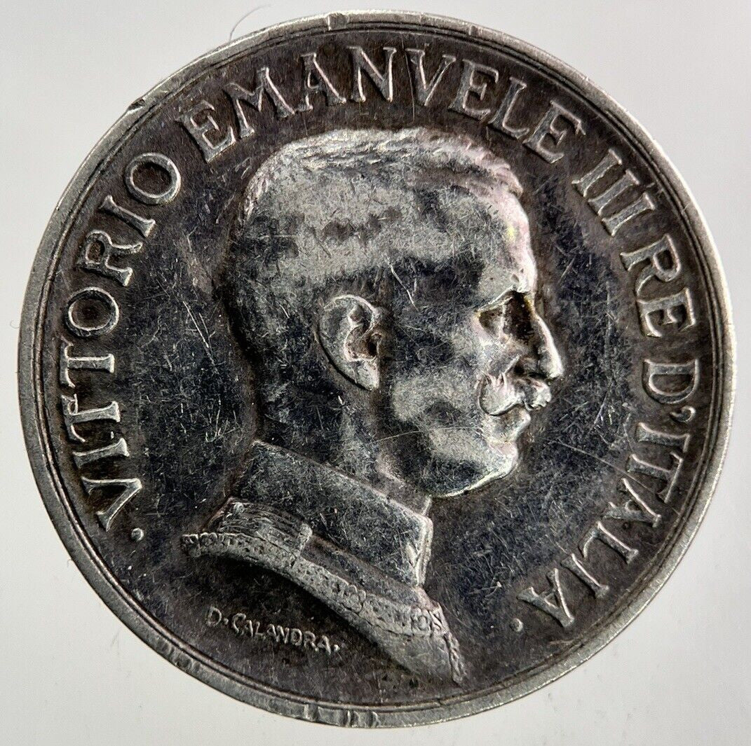 1917 Italy 1 Lira Silver Coin | Fine Collectable Grade