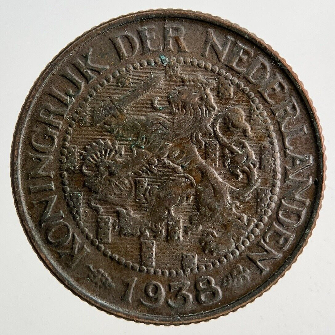 1938 Netherlands 1 Cent Coin | Fine Collectable Grade