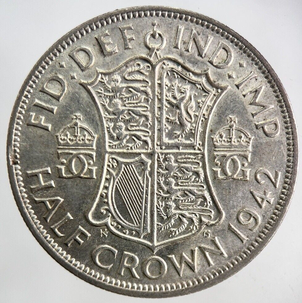 1942 George VI Silver Half - Crown Coin | Very High Grade