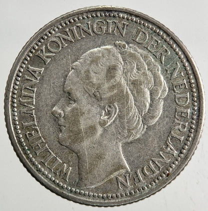 1928 Netherlands 25 Cents Silver Coin | Fine Collectable Grade